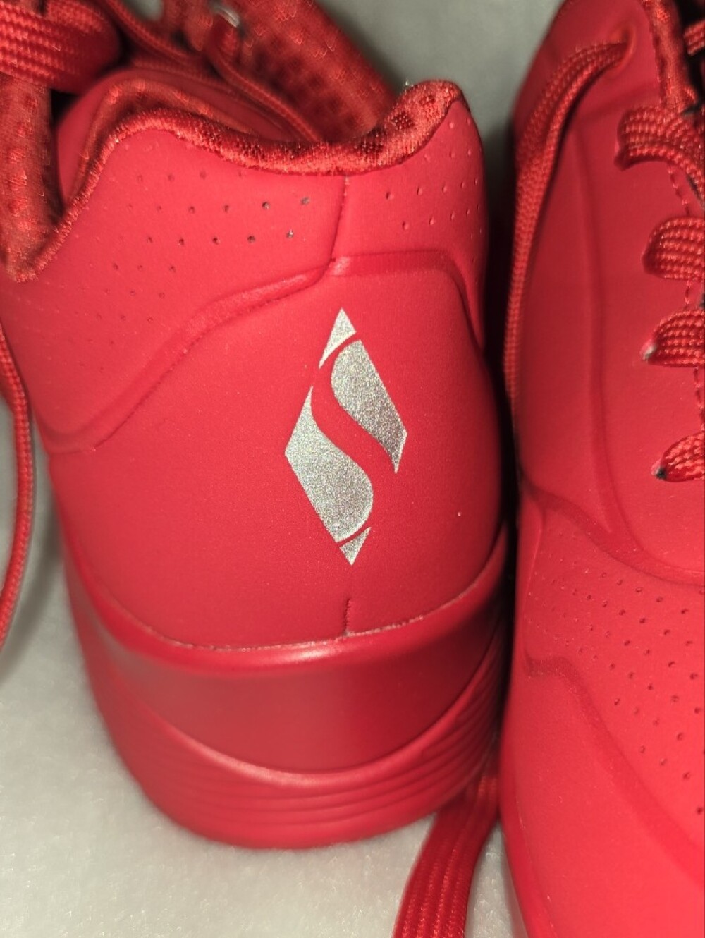 Skechers All-Red Casual Lace-Up Sneakers - Picture 6 of 7
